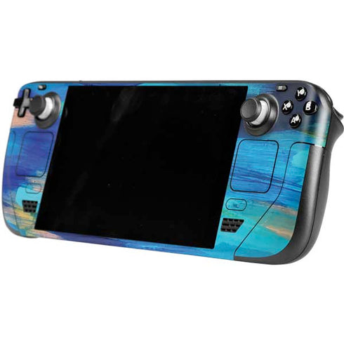 Etta Vee Ocean Blue Brush Stroke Steam Deck Handheld Gaming Computer Skin